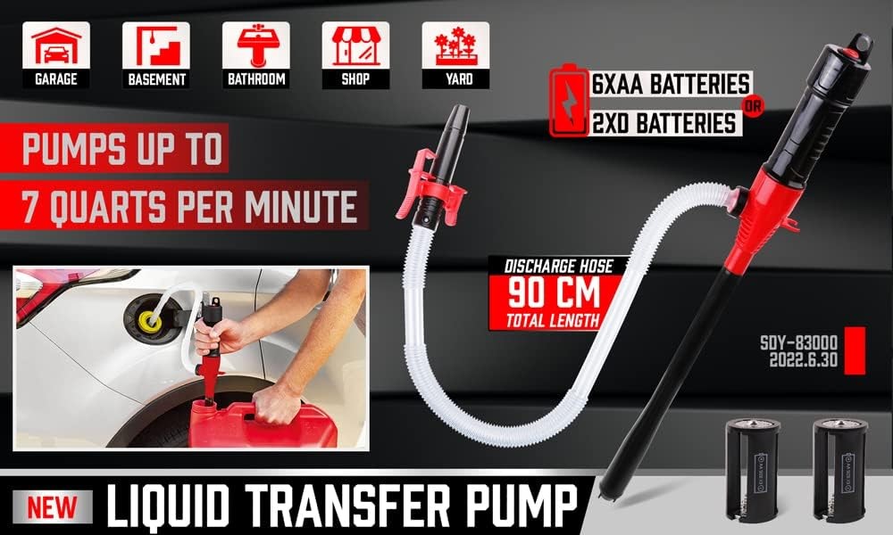 SEDY Electric Hand Pump, Portable Battery Powered Transfer Multi-Use...