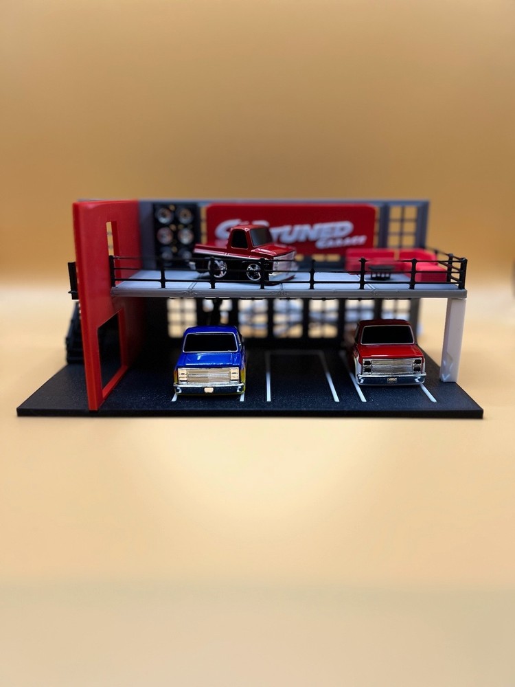 3D Printed Car Tuned Garage with accessories