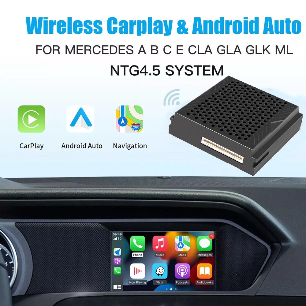 Wireless Apple CarPlay Android Auto For Mercedes Benz NTG 4.5 Module
