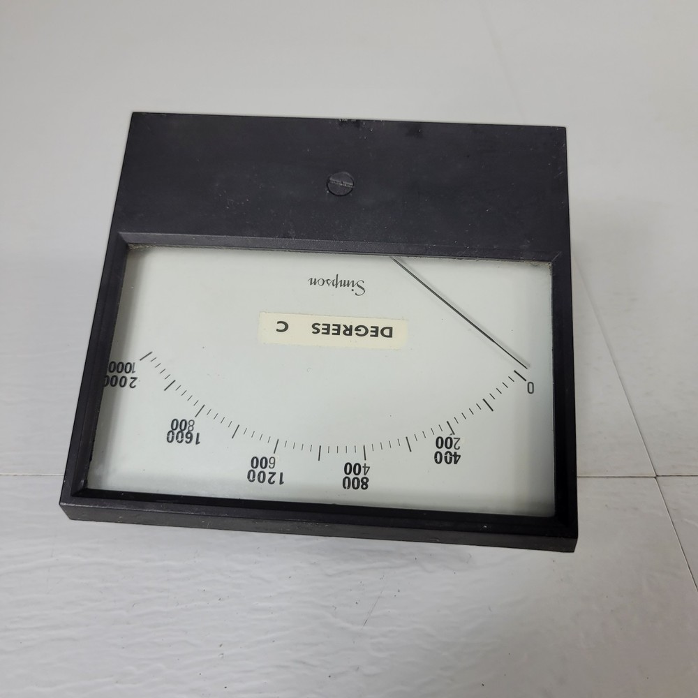 Simpson High Temperature Thermometer Gauge 0-2000 Degrees Celsius Two Wire Input