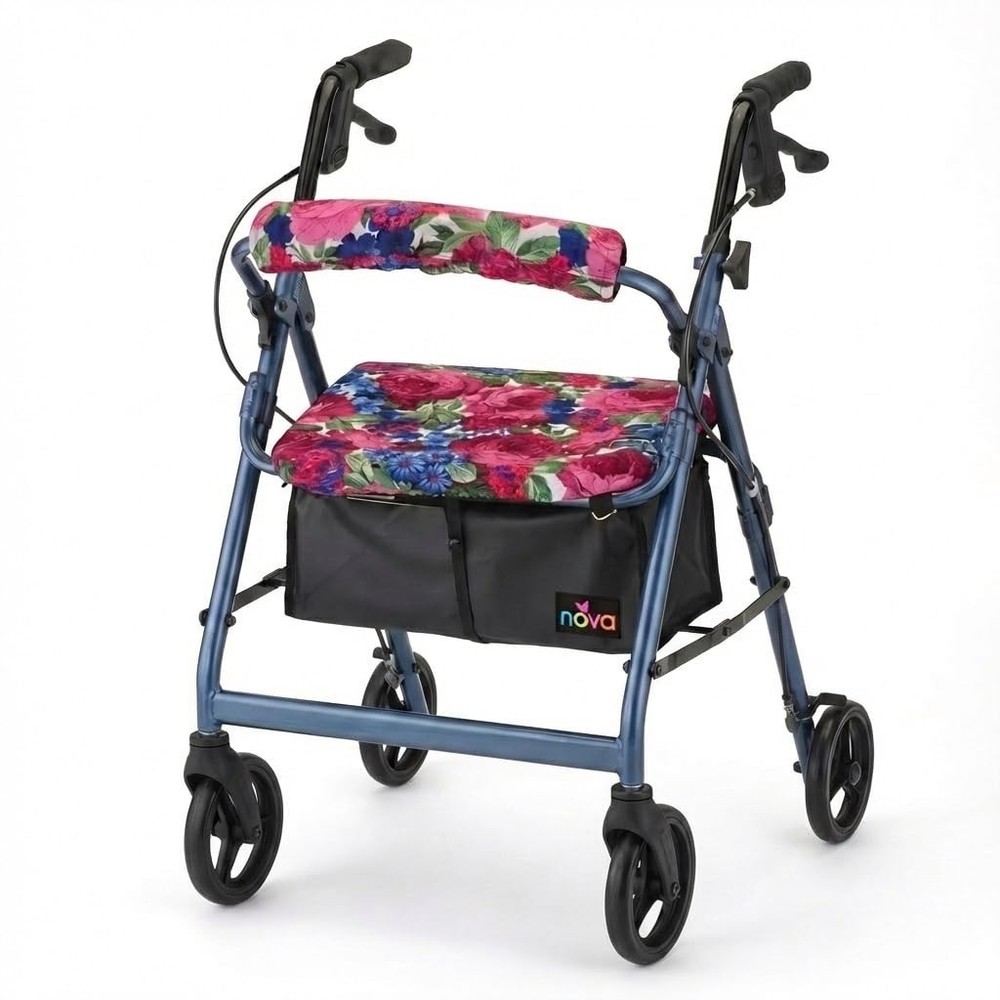 NOVA Rollator Walker Seat & Backrest Cover 1 Count (Pack of 1), Multicolor