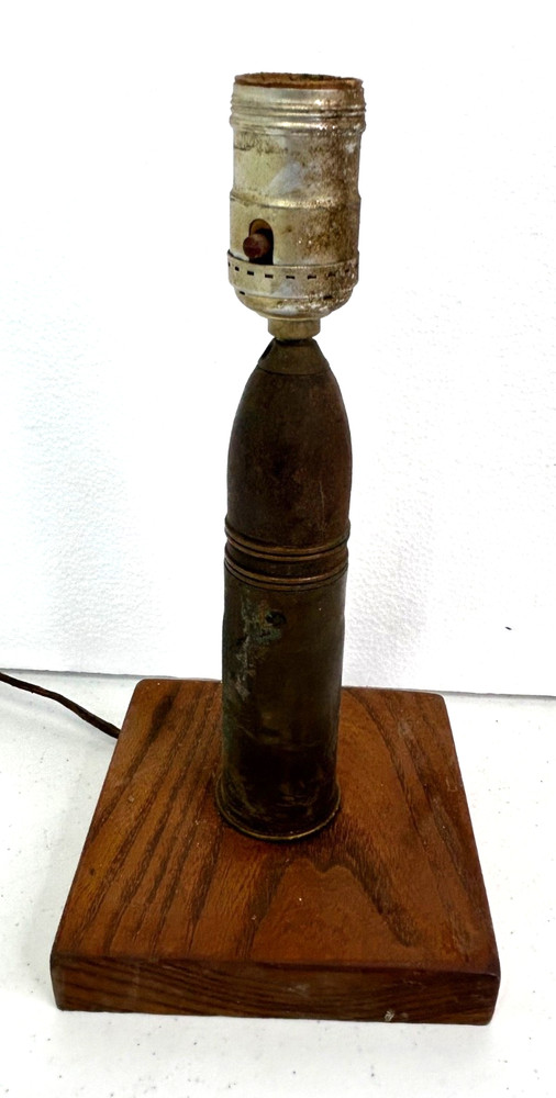 WWII US Army Small Trench Art Lamp