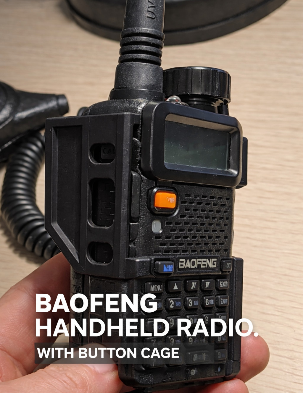 Baofeng UV-5R Cage - PTT & Volume Knob Cover Guard Case