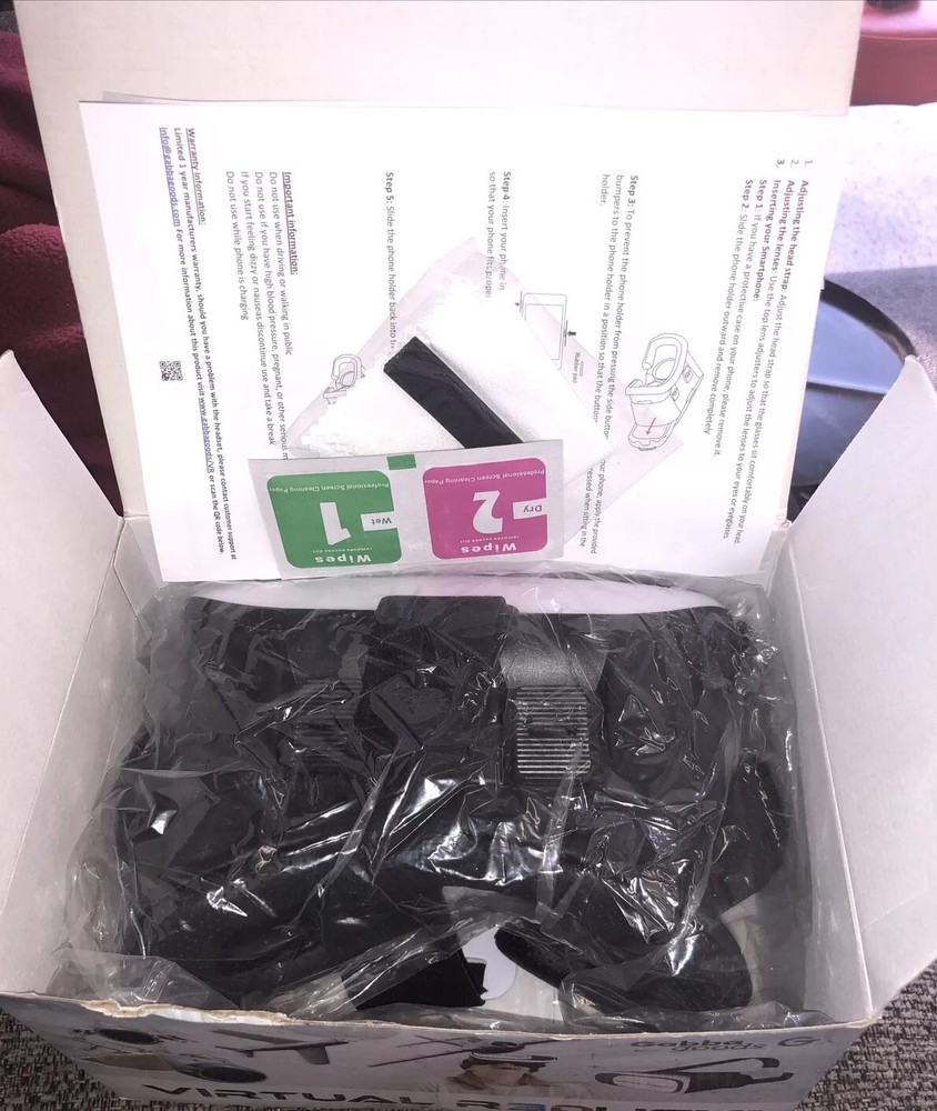 GABBA GOODS VIRTUAL R3DLITY HEADSET, 3D VIRTUAL REALITY, NEW OPENED BOX