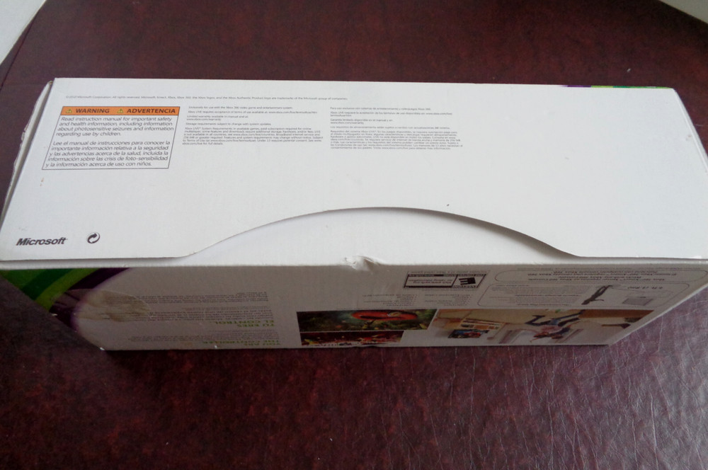EMPTY BOX Cables & Manual NO SENSOR UNIT - Xbox 360 KINECT Sensor Bar Model 1414