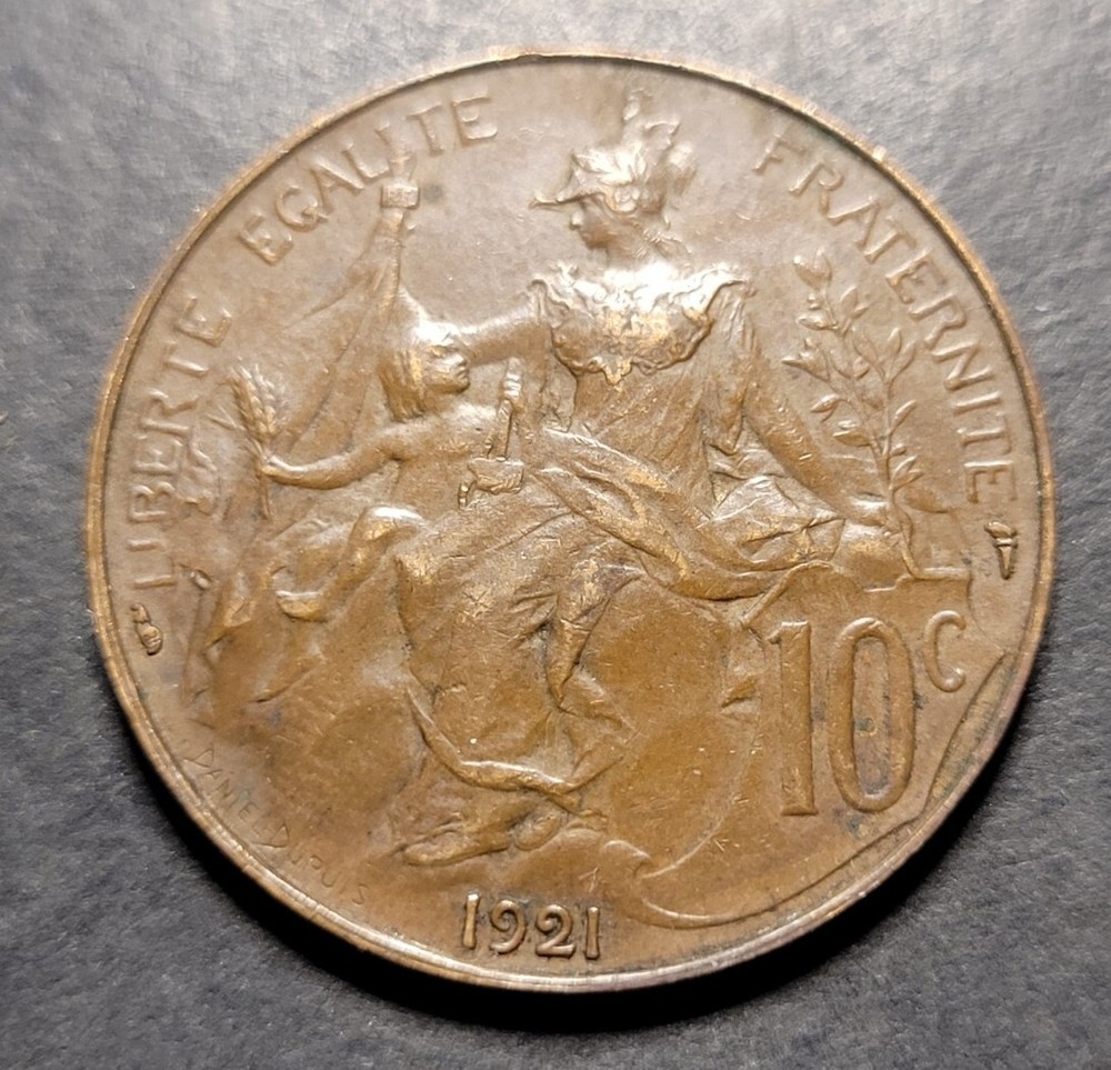 France 10 Centimes 1921