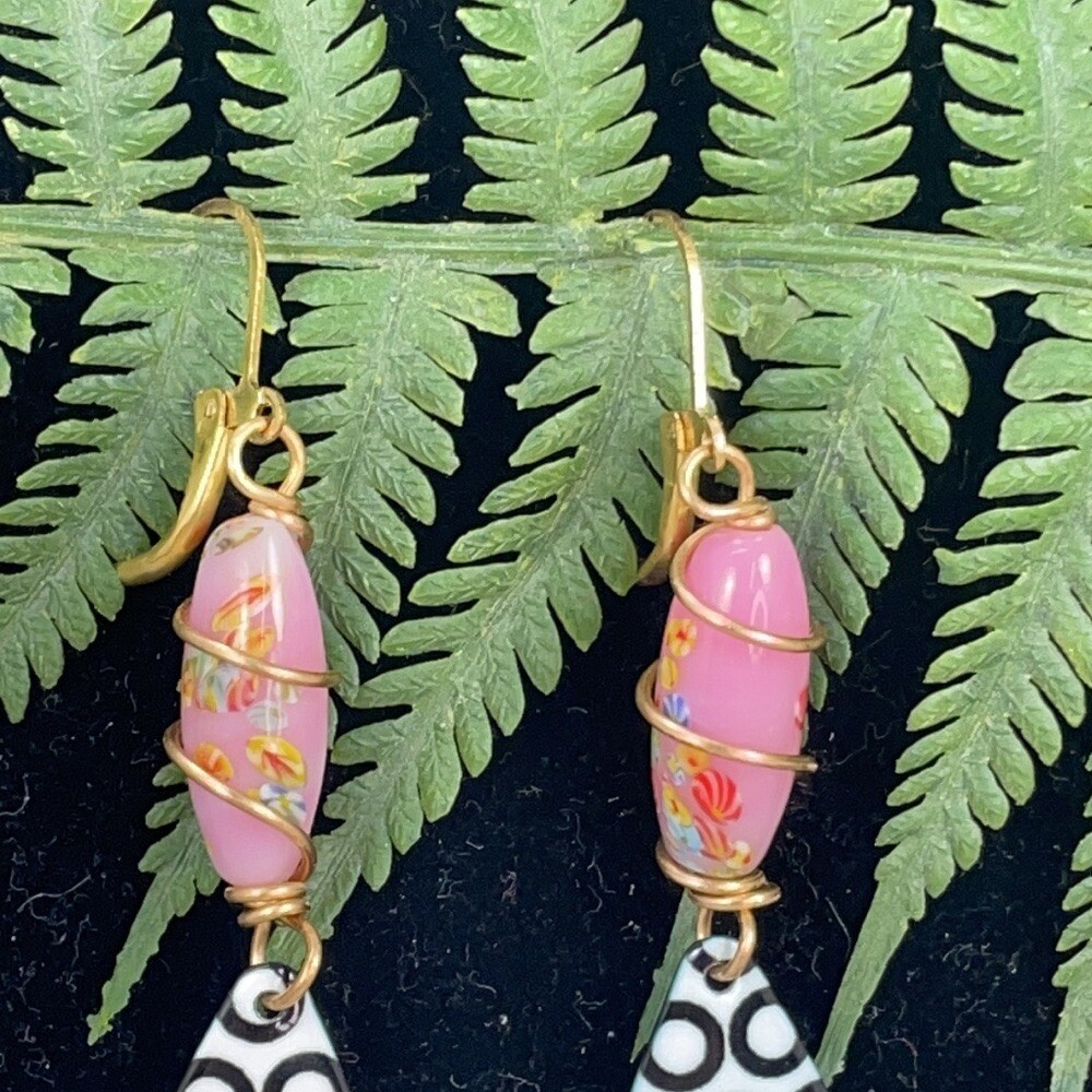 Adorned Crown Artisan mod Pop statement earrings