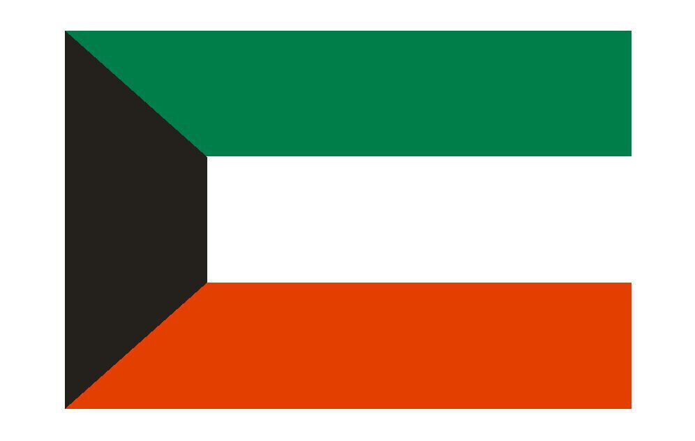 Kuwait International Flag Sticker Decal
