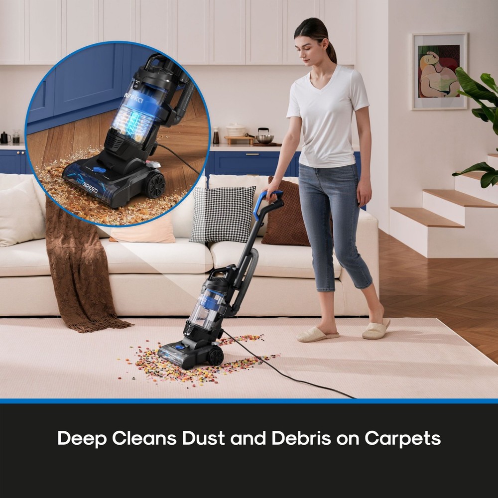 Eureka Airspeed Plus Upright Vacuum, Compact, Extended Reach, Quick Release
