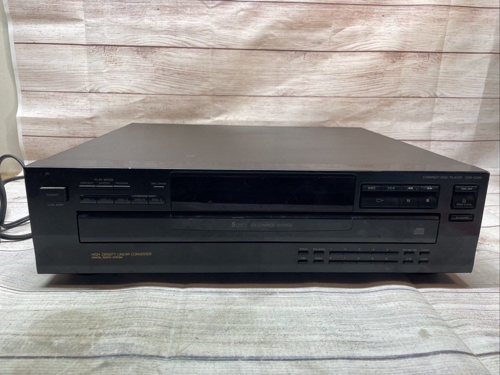 Sony CDP-C265 5-Disc Carousel CD Player Changer - TESTED & WORKING!