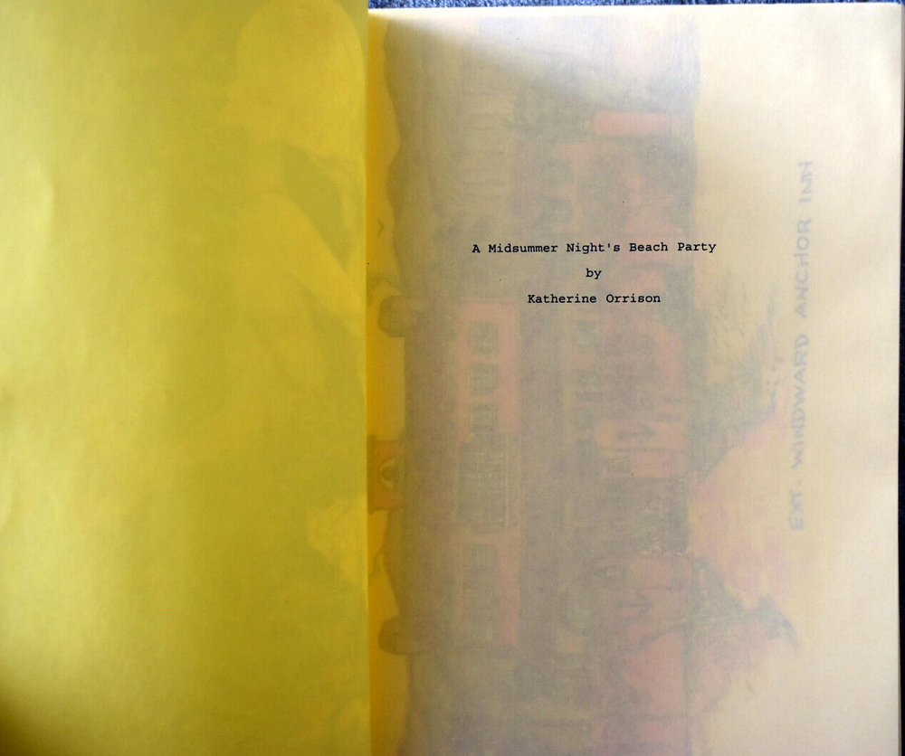 " A Midsummer Night's Beach Party " Original Script Screenplay