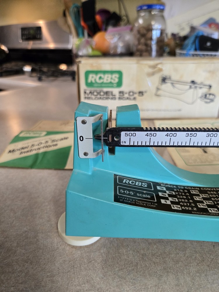 RCBS Model 5-0-5, 5•0•5, 505 Precisioneered Reloading Scale in Box