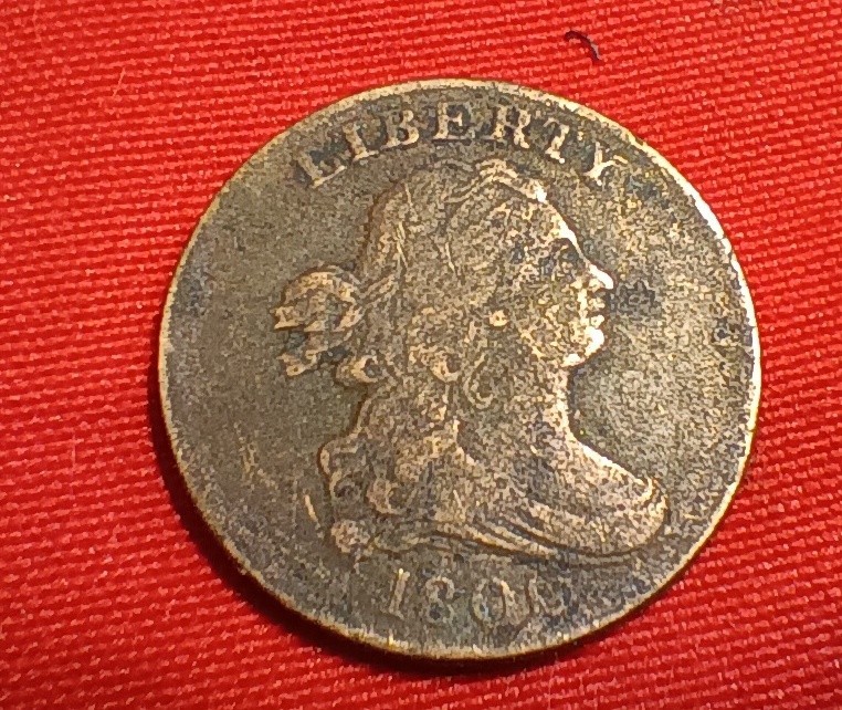 1800 Large Cent, Draped bust