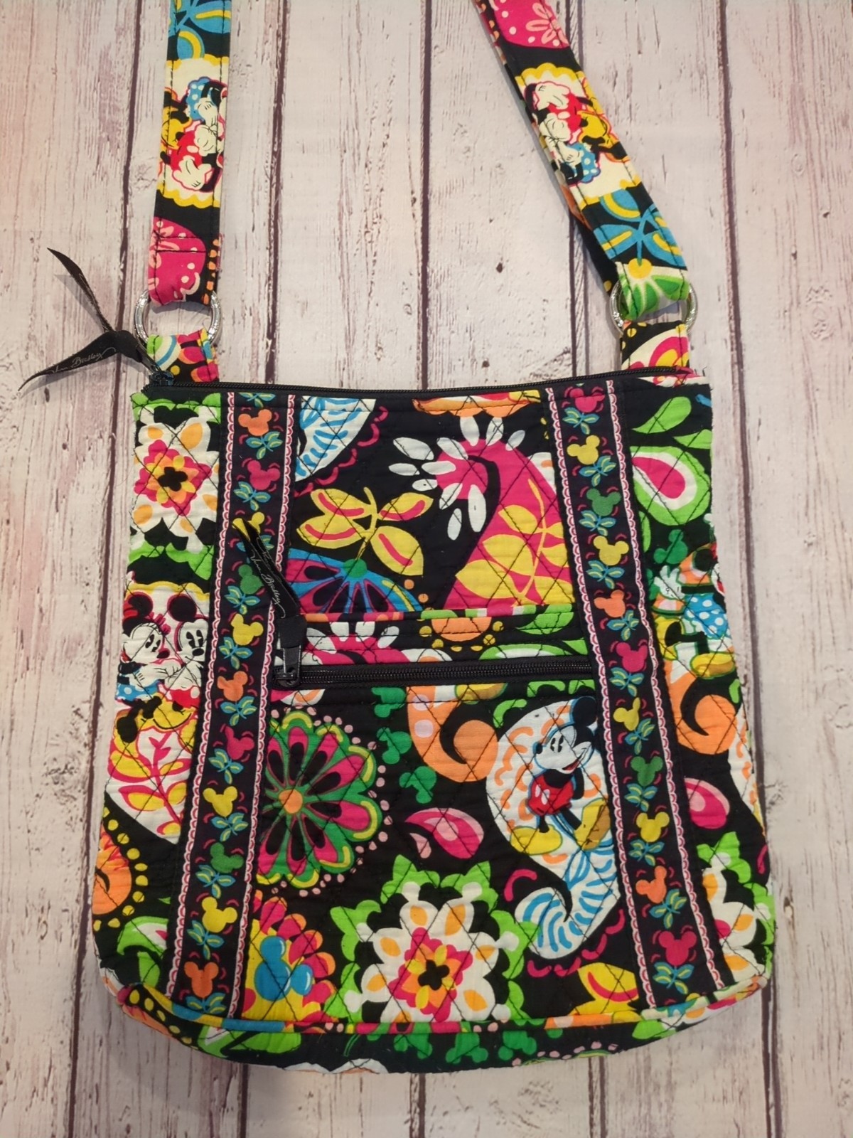 Vera Bradley Crossbody Hipster Disney Midnight With  Mickey Minnie Mouse Black