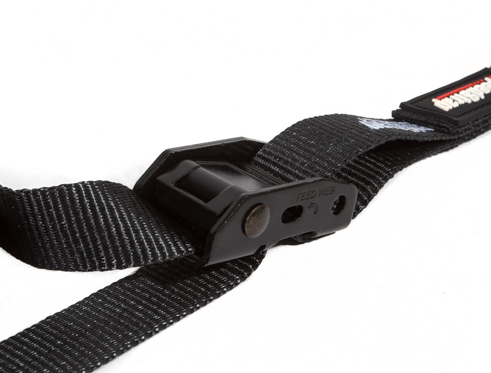 SpeedStrap Cam-Lock 1"x10' Black Strap Tie-Down W/ S-Hook and Soft Tie 2-Pack