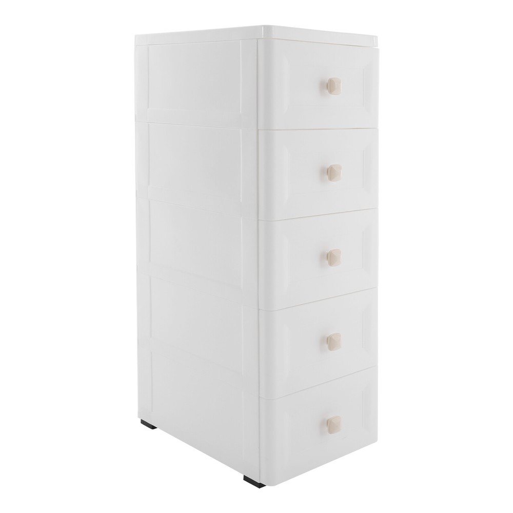 5-Tier Rolling Storage Drawer Organizer for Home, Kitchen, and Bathroom