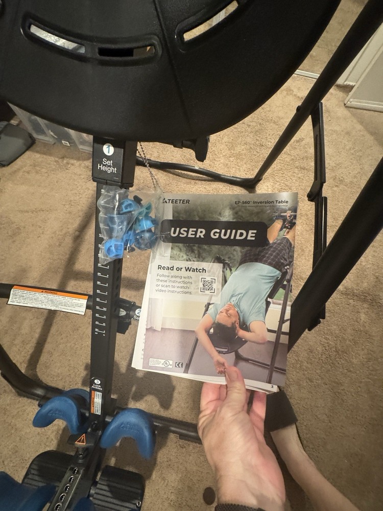 Teeter Hang UPS EP-560 Inversion Table With Back Pain Relief Kit