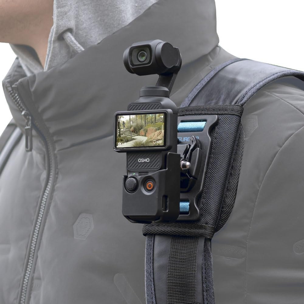 Lightweight Backpack Mount for DJI Osmo Pocket 3 - Soft, Adjustable & Durable