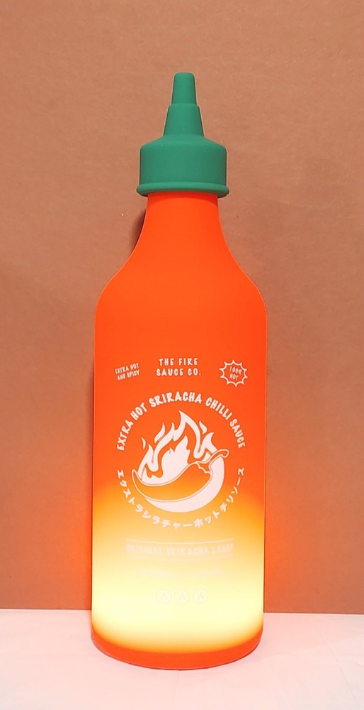 CHILLI SAUCE LAMP USB Powered Vibrant Red Glow 3 Settings Soft Touch Cable Incl