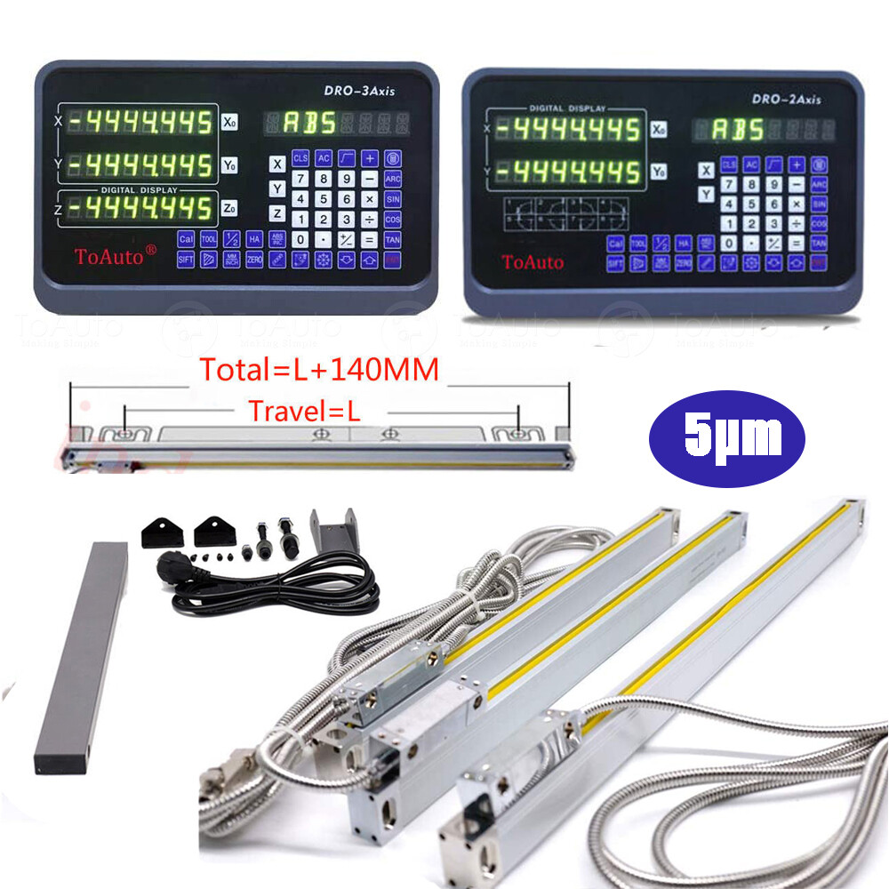 2/3Axis Digital Readout DRO Kit Linear Scale Encoder fr CNC Mill Lathes,US STOCK