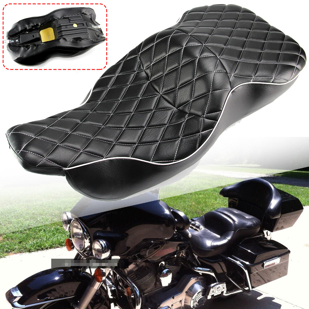 For 97-07 Harley Electra Glide Standard Seat Rider Driver Passenger 2Up Diamond