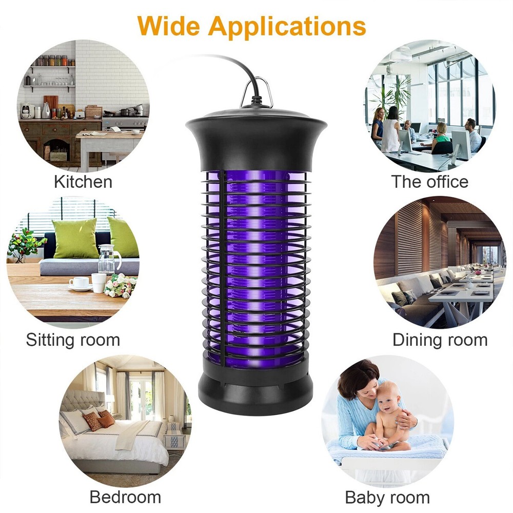 2Pcs Electric Fly Bug Zapper Mosquito Insect Killer LED Light Trap Pest Control