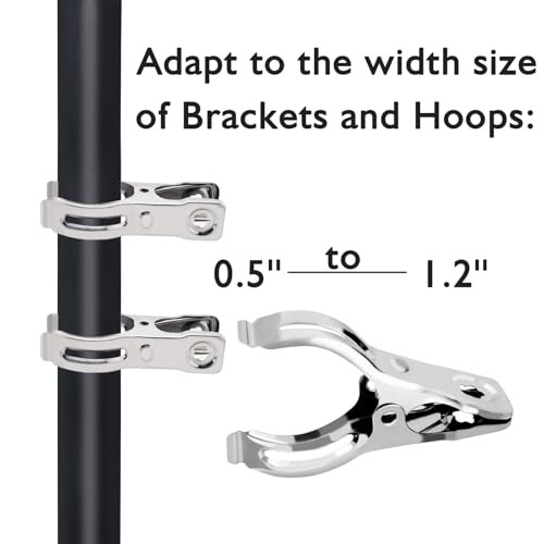 BESTEEL Upgraded 40 PCS Garden Clips, Greenhouse Clamps 100% Stainless 40PCS