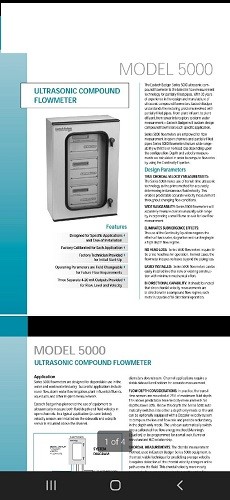 Eastech Badger Ultrasonic Compound Flowmeter Model 5000 Rittal Enclosure
