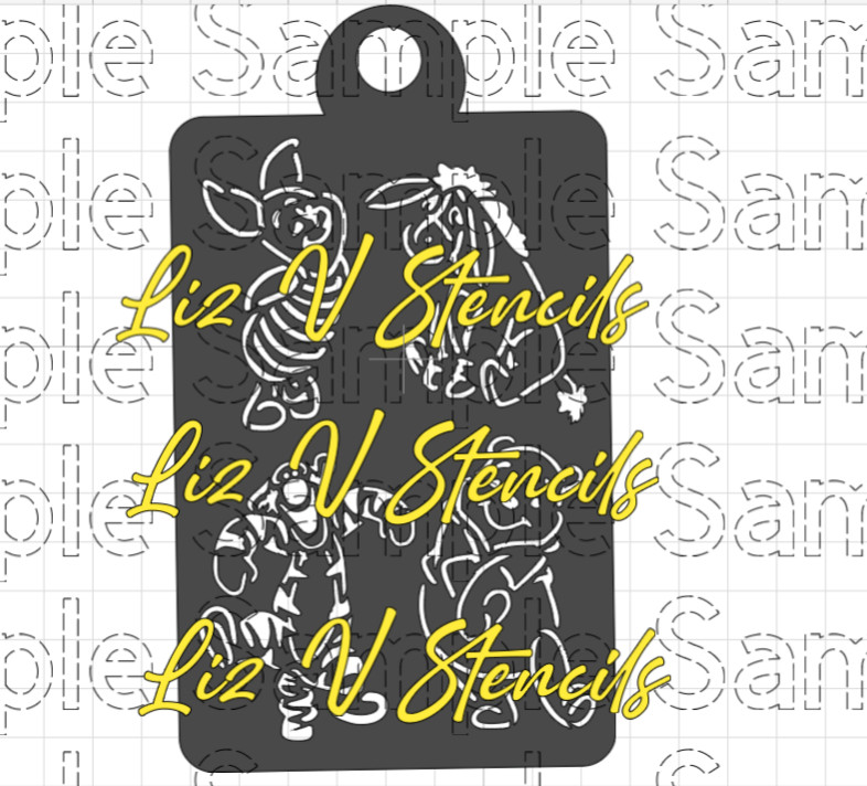 Winni The Poo Combo Stencil