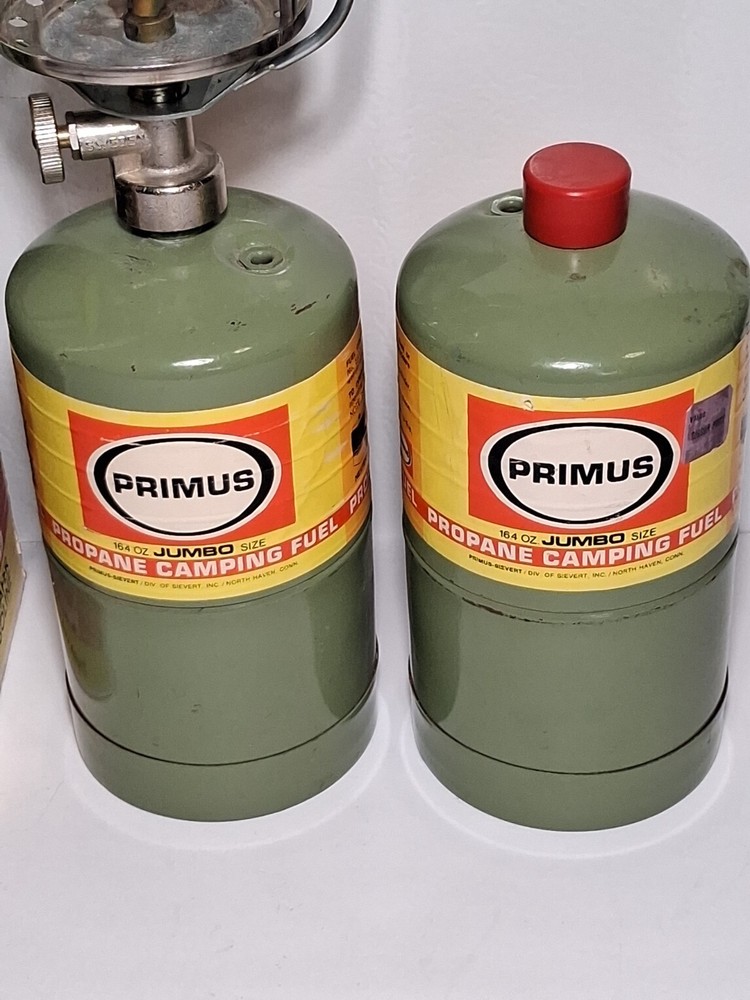 Vintage 1970s Primus 100 Propane Lantern Set