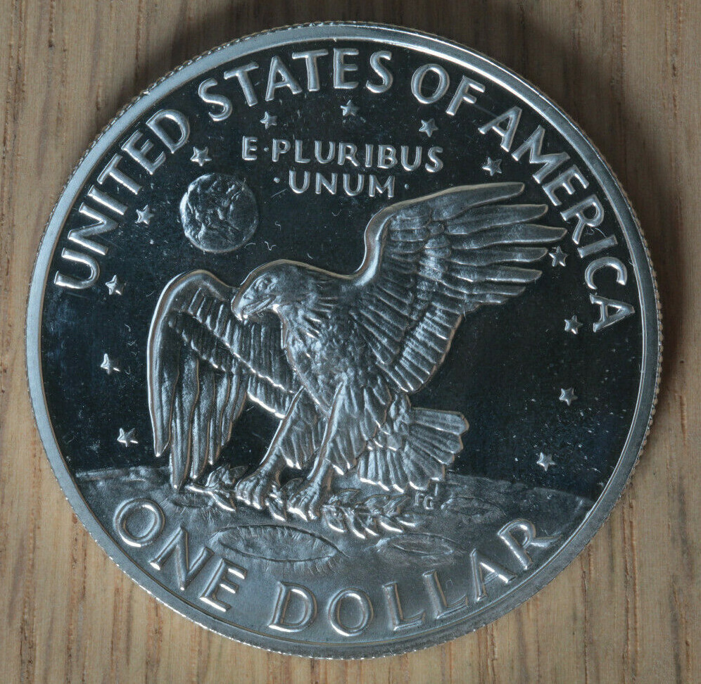 1972 S Silver Proof Eisenhower Ike Silver $1 Dollar - 40% - Choice to Gem