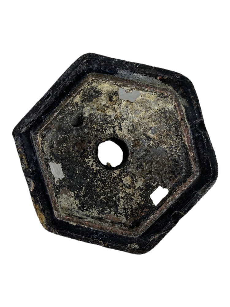 Incense Pot With Lid For Triangular Shaped Incense Gold Black Color