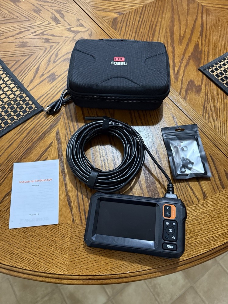 FOBELI Industrial Endoscope LCD Display Borescope Inspection Camera