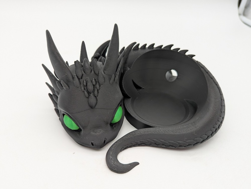 Black Dragon Stand for Echo Dot 4th/5th Gen, 3D Printed Smart Speaker Holder
