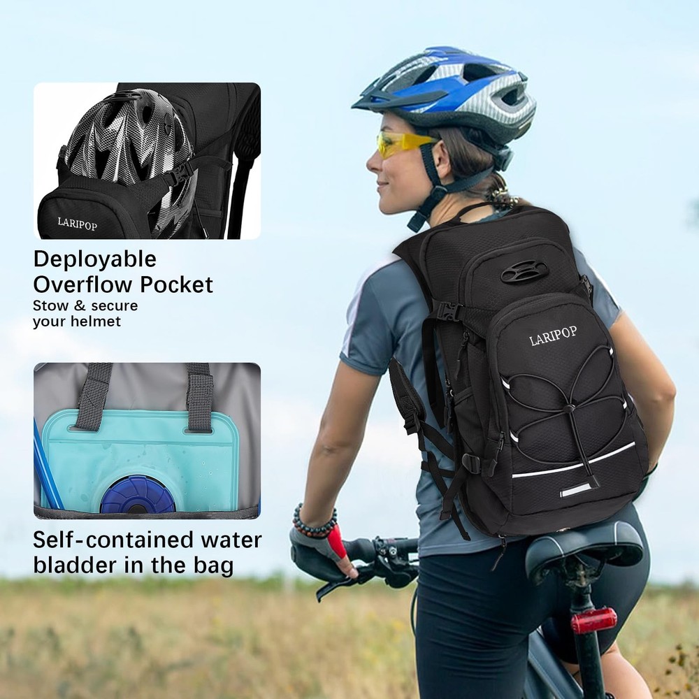 18L Lightweight Breathable Backpack with 2L Leak-Proof Bladder for Hiking