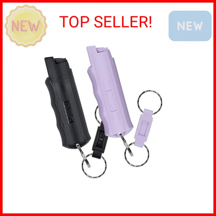 SABRE Pepper Spray - Quick Release Keychain for Easy Carry & Fast Access, Max Po