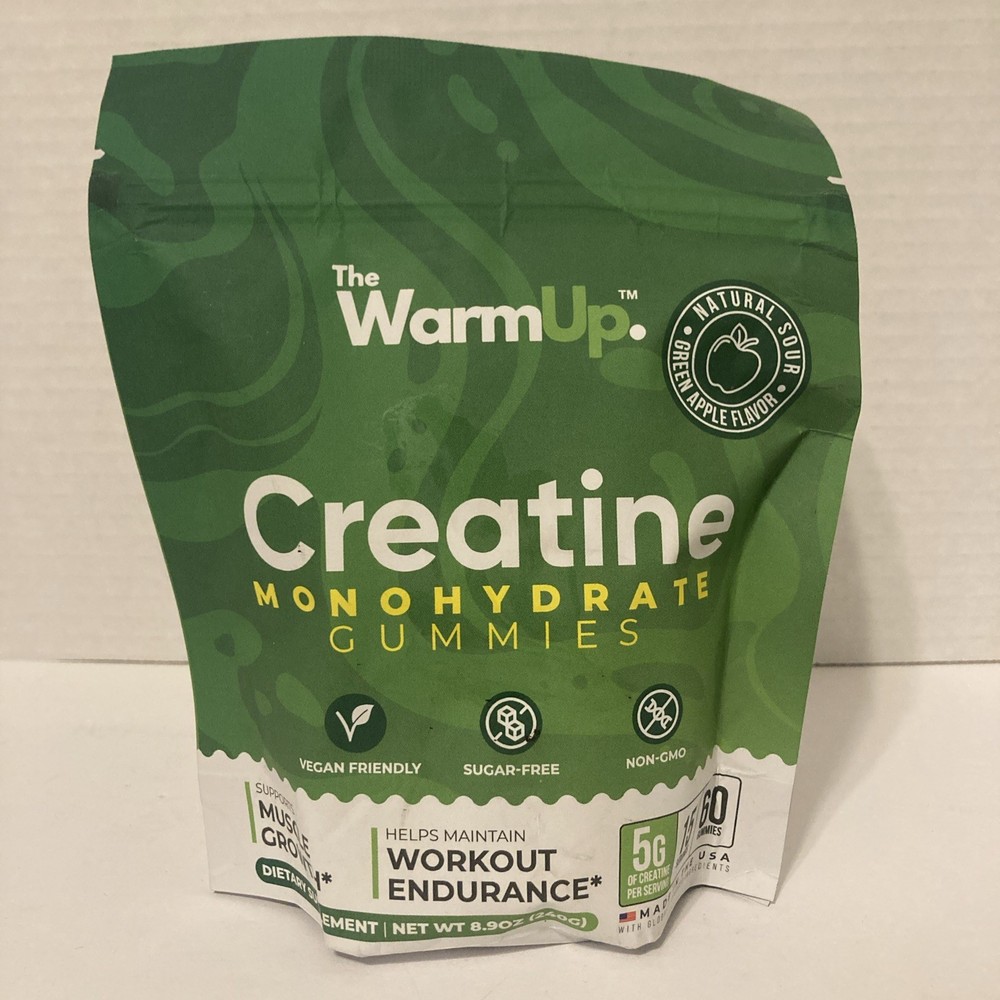 The Warm Up Creatine MONOHYDRATE GUMMIES Exp 2/27