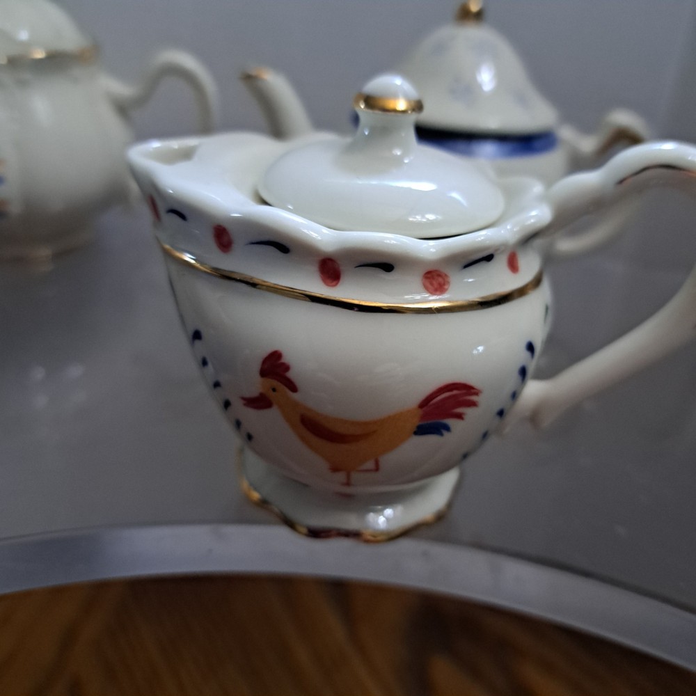 Lenox Mini 3'' Teapots 6 Assorted Styles Porcelain