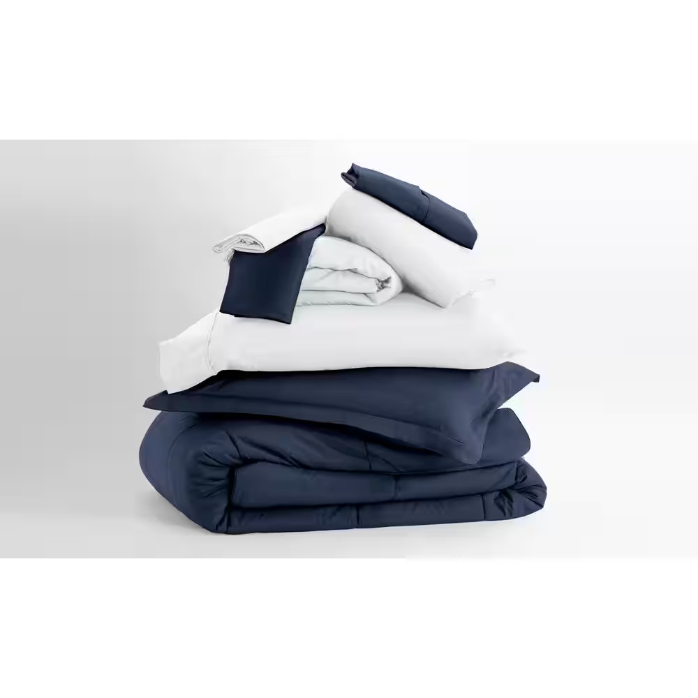 Performance 8-Piece Navy California King Comforter Set