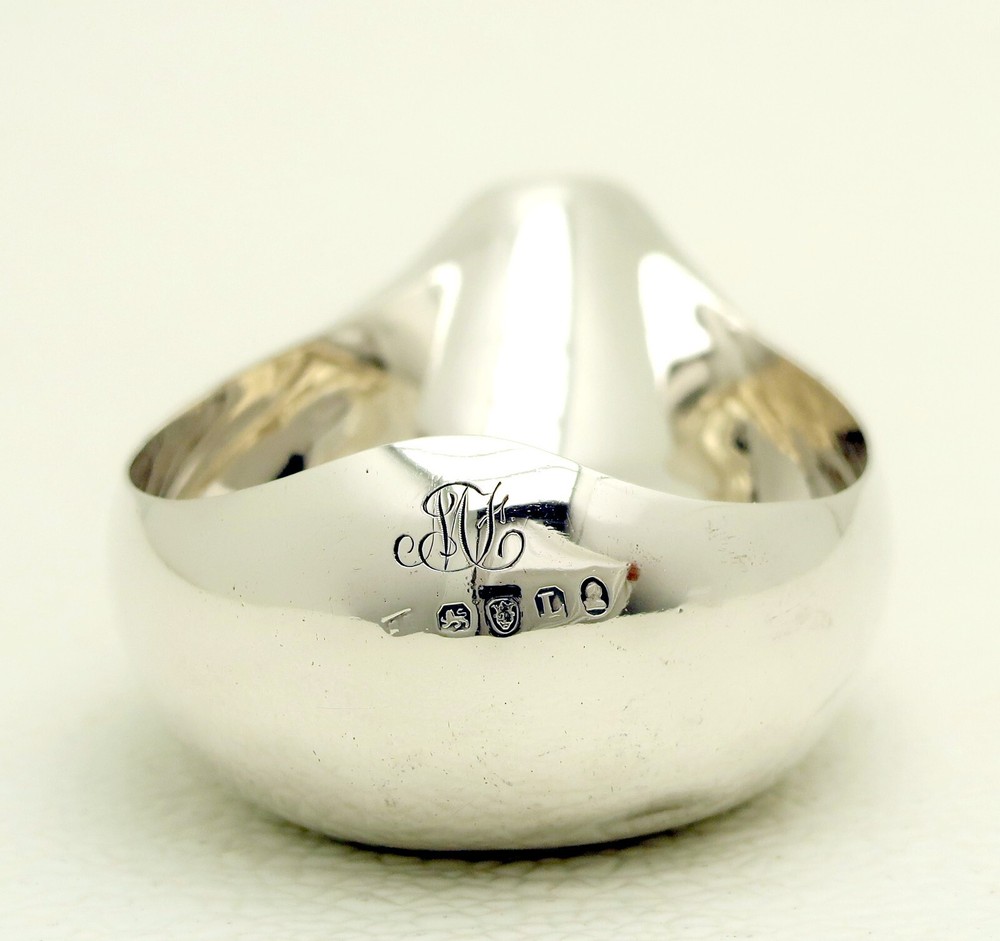 English Sterling Silver Pap-boat Date-marked 1806 MF Script monogram