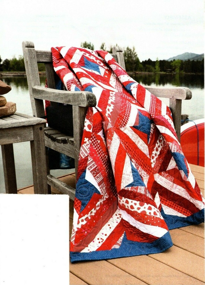 Swirl Of Stripes Quilt Pattern Pieced BG