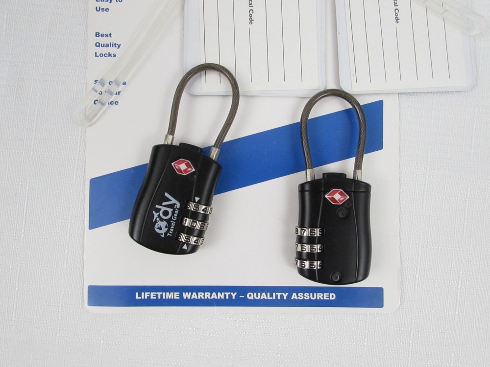 Ody TSA Approved Cable Luggage Locks Re-settable Combination New Missing Package