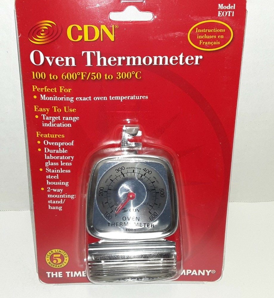 CDN High Heat Oven Thermometer Temperature Test Kitchen Easy Read - EOT1 **NEW**