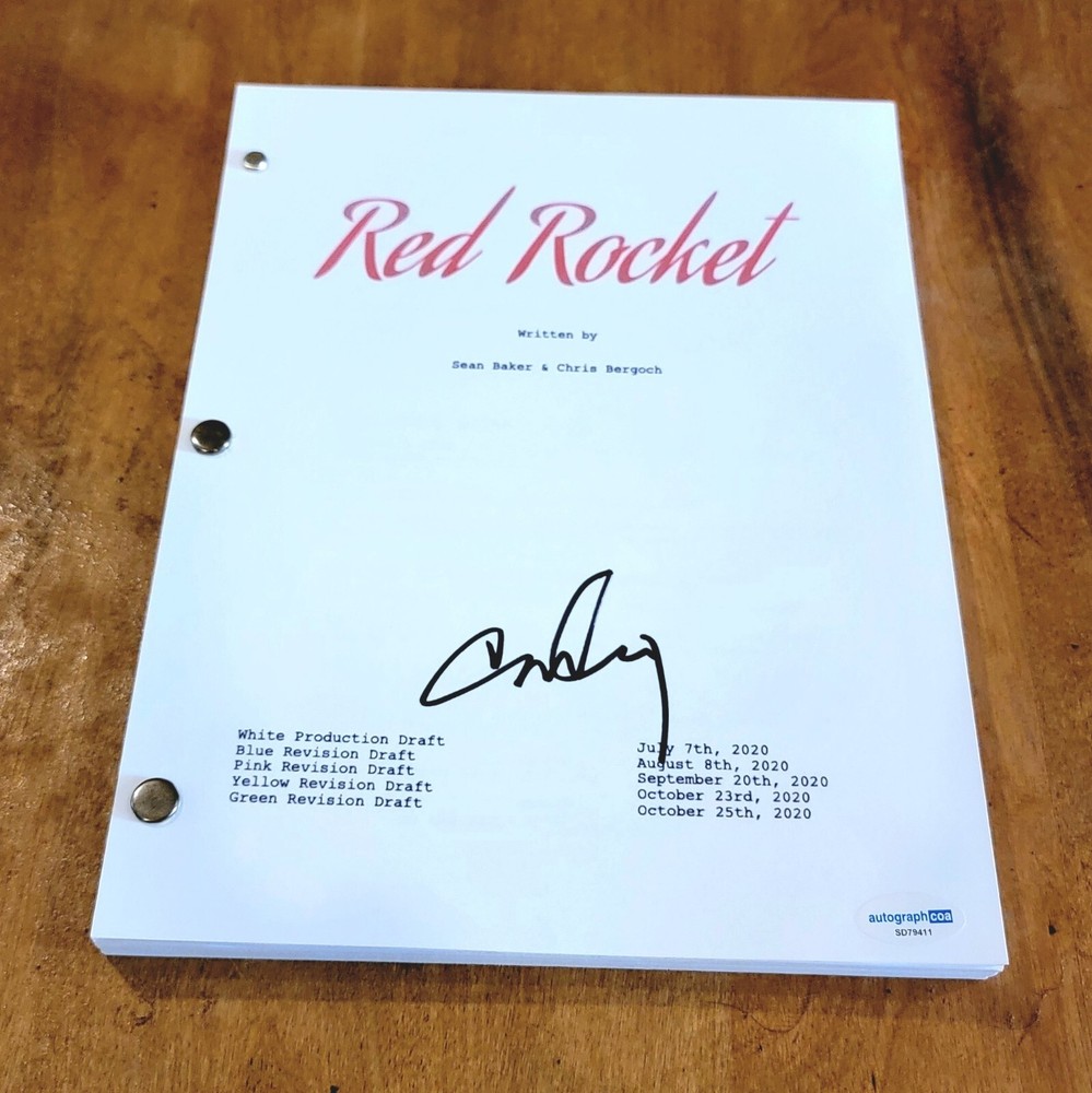 Simon Rex signed Red Rocket script full 104 pages ACOA Autograph COA