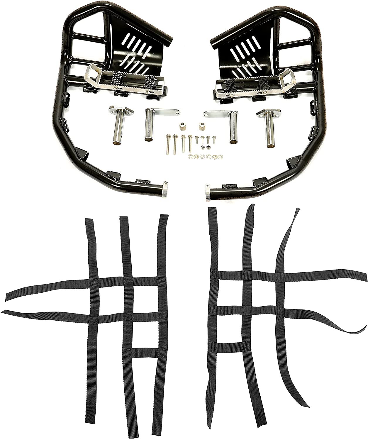 For Honda Sportrax 400 TRX 400EX 400X Nerf Bars Pro Peg Black Bars Black Nets