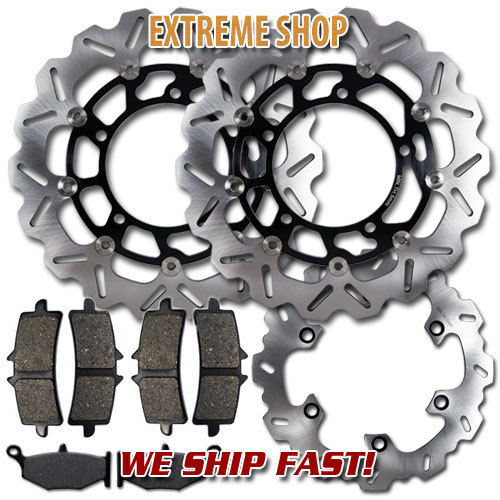 F+R Disc Rotor+Brake Pads for Suzuki GSX1300R Hayabusa(Brembo Calipers)2013-2020