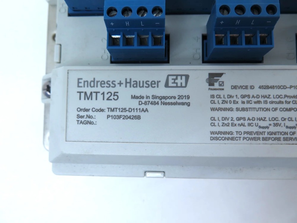 Endress + Hauser TMT125 Temperature Transmitter Multiplexer