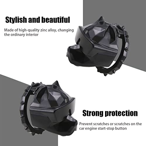 Car Push to Start Button Cover, Vehicle Interior Engine Ignition Switch Black