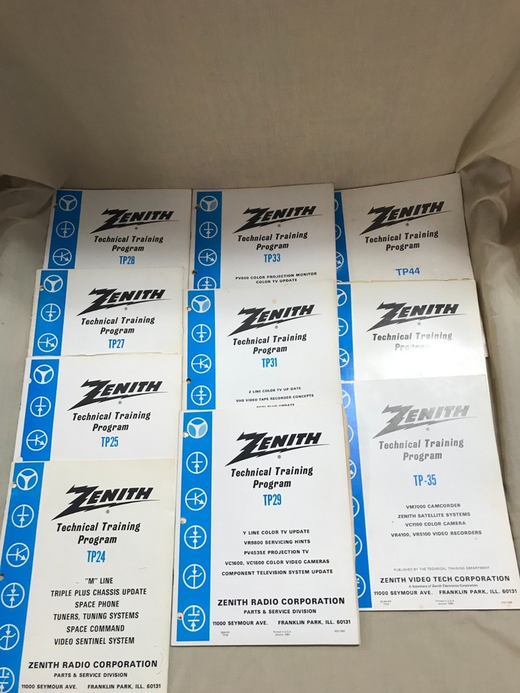 Zenith Technical Training Program Various TP Numbers Choice $6.99 Each