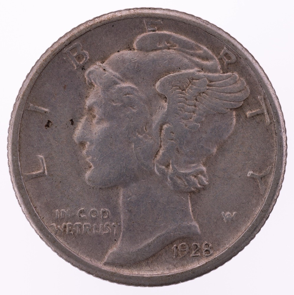 1928-S Mercury Silver Dime (B4102)